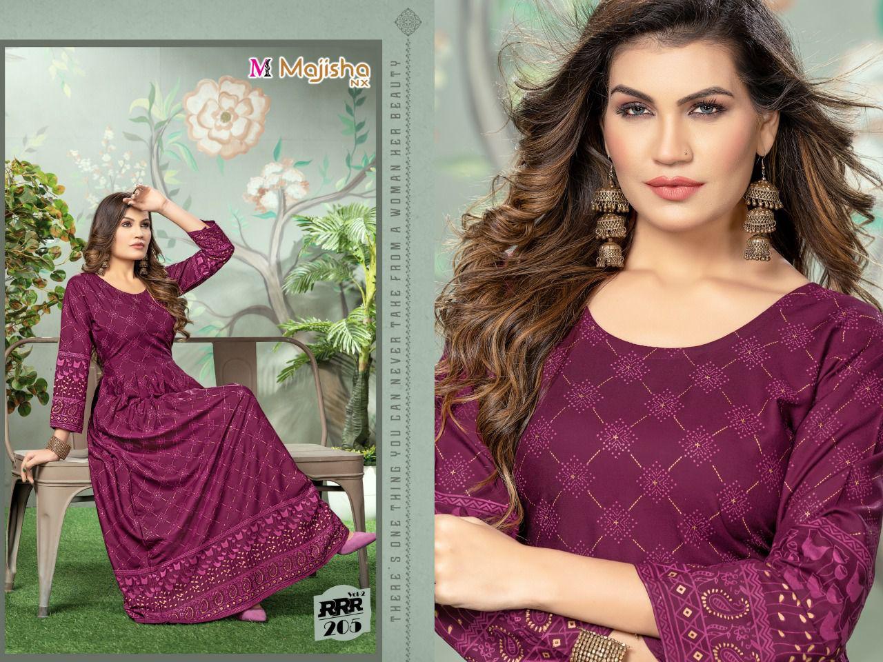 Majisha Nx Rrr 2 Wholesale Anarkali Kurti Collection